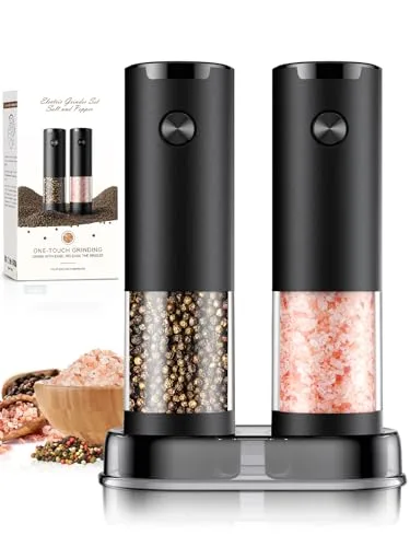 ioion Electric Salt & Pepper Grinder Set — Black