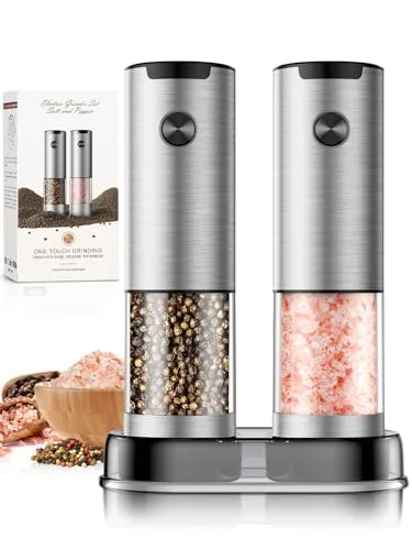 ioion Electric Salt & Pepper Grinder Set — Stainless Steel
